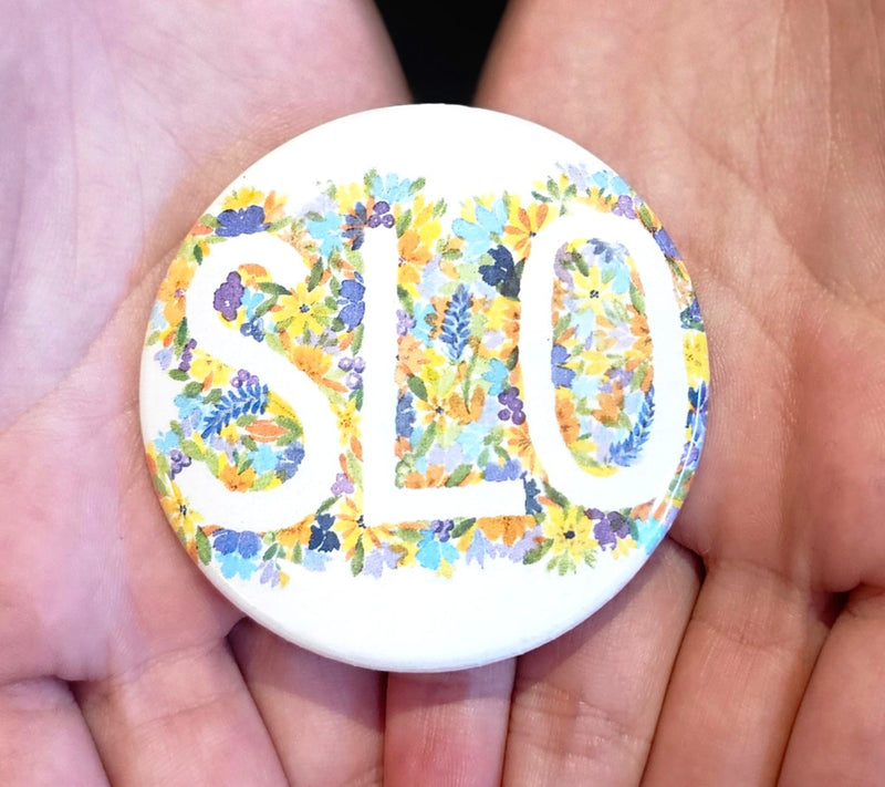 Lg. Floral SLO Magnet