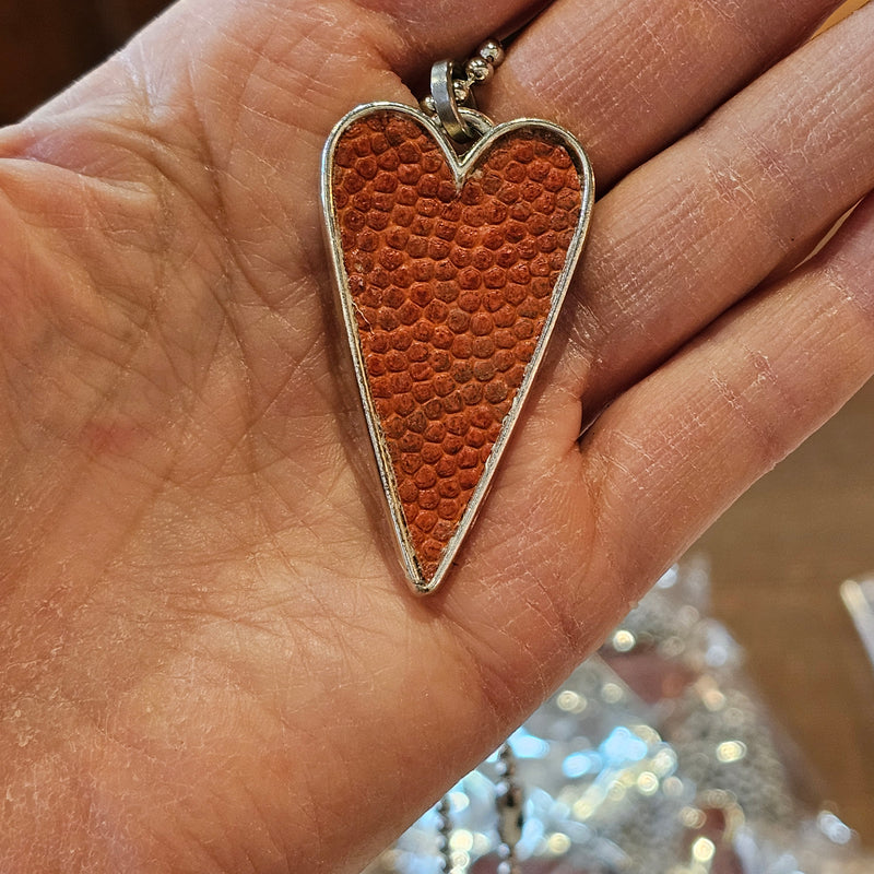 Vintage Basketball Pendant Necklace Heart*