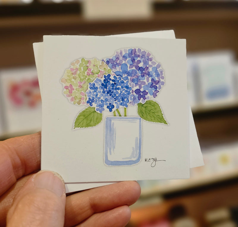 Hydrangea 3x3 Gift Card by M. E. James