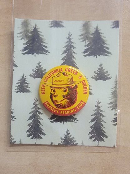 Smokey's Reading Club Pin