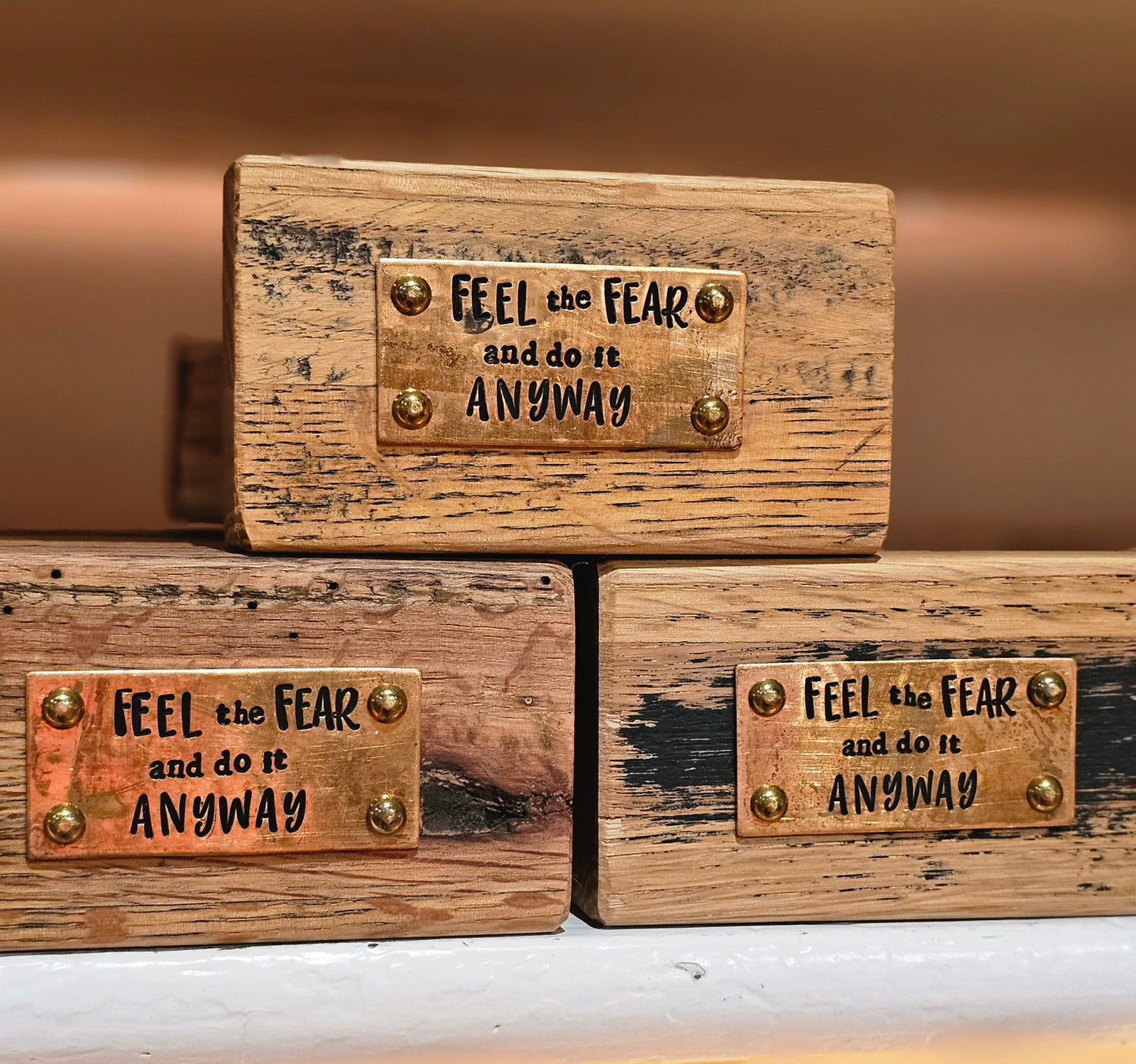 Feel The Fear... Inspirational Quote Block