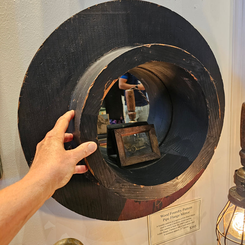 Round Foundry Pattern Mirror-Small