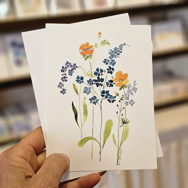 Watercolor Wildflowers 4x6 Greeting Card