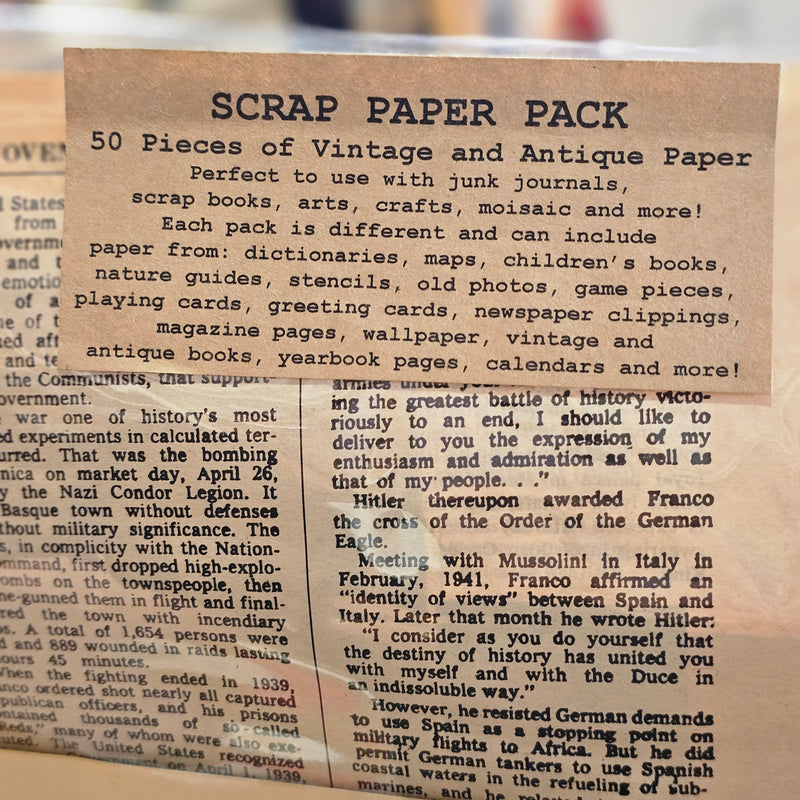 50 Piece Scrap Paper Pack