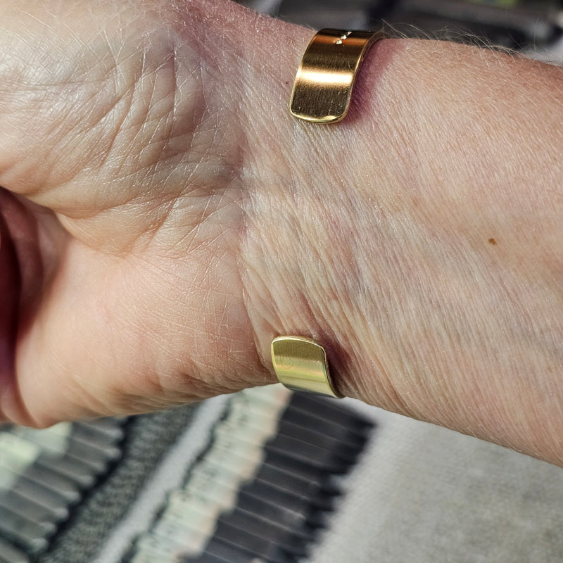 You are Loved - Morse Code Stamped Bracelet - Brass 3/8"