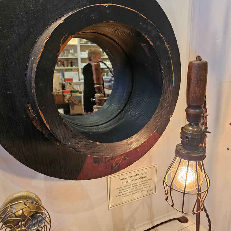 Round Foundry Pattern Mirror-Small