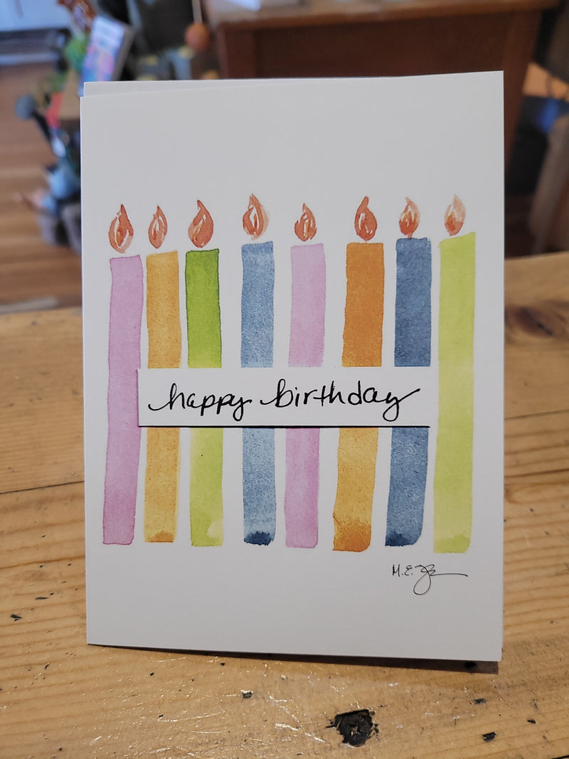Happy Birthday Candles 5x7 Greeting Card
