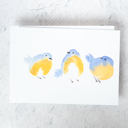 Three in a Line by M. E. James 6x4 Greeting Card