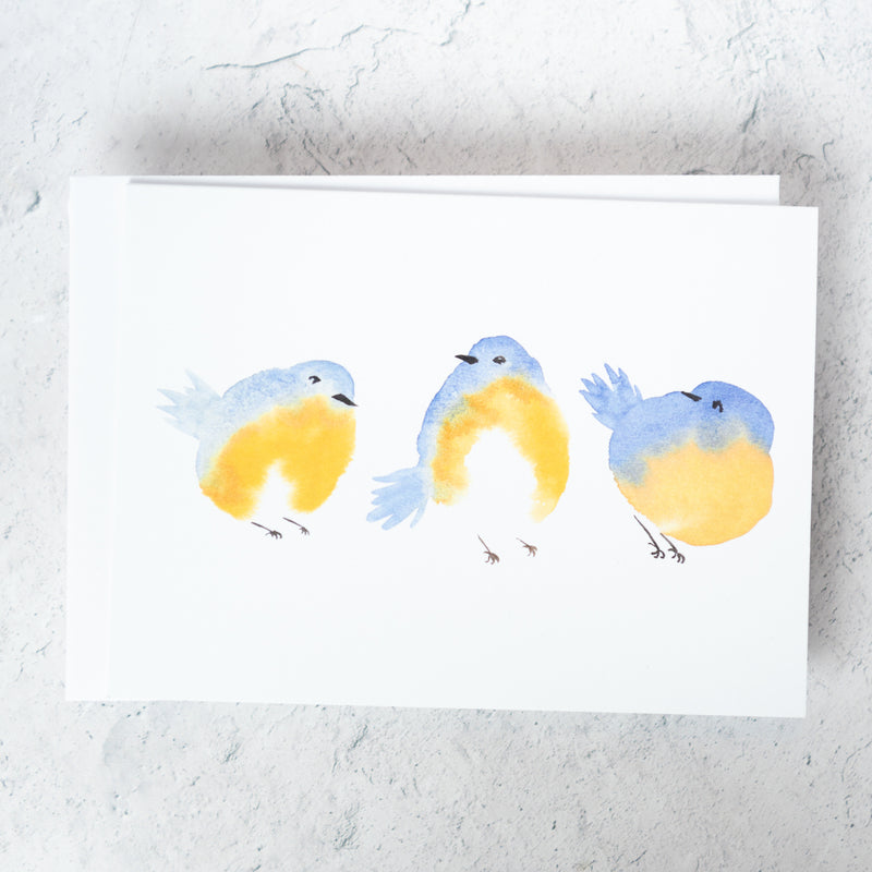 Three in a Line by M. E. James 6x4 Greeting Card