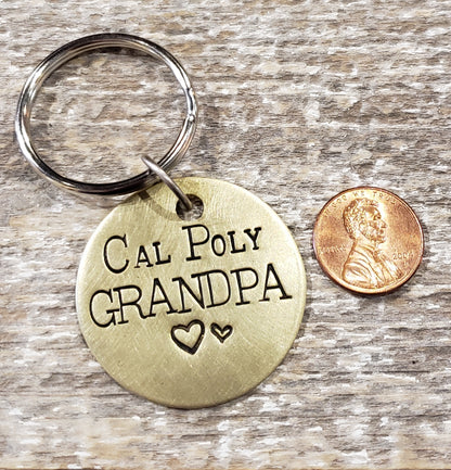 Cal Poly GRANDPA - Hand Stamped Brass