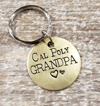 Cal Poly GRANDPA - Hand Stamped Brass