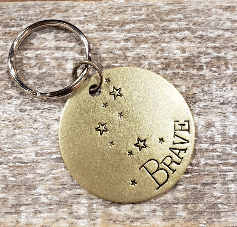 Brave - Hand Stamped Brass