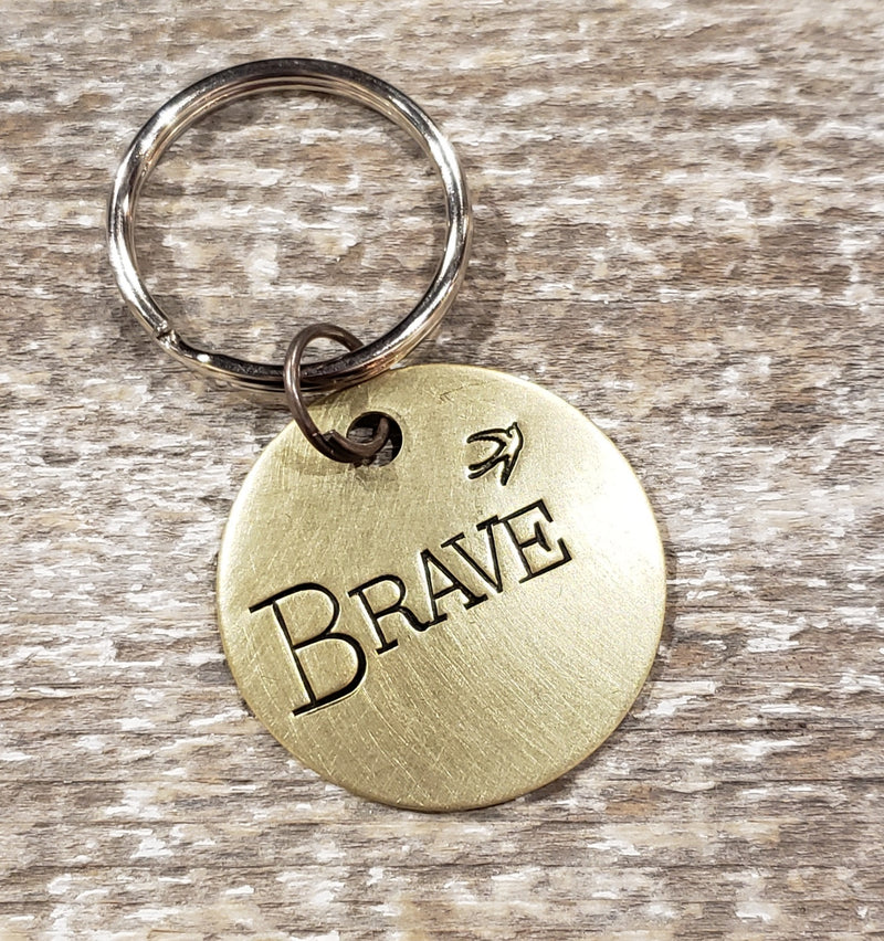 Brave - Hand Stamped Brass