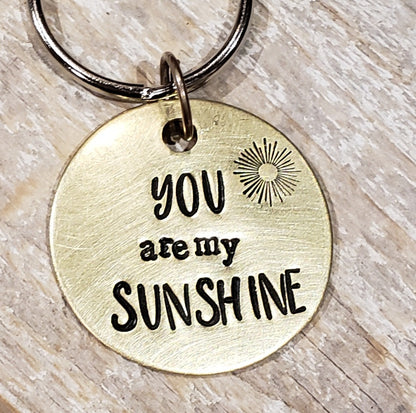 You are My Sunshine - Hand Stamped Brass
