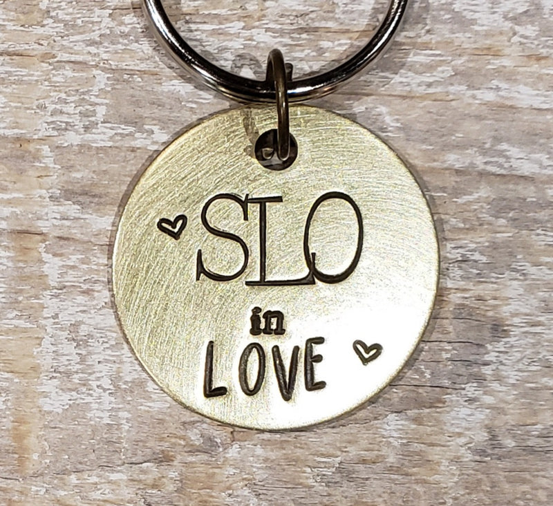 SLO in Love - Hand Stamped Brass