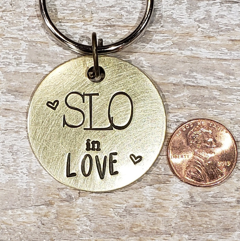 SLO in Love - Hand Stamped Brass