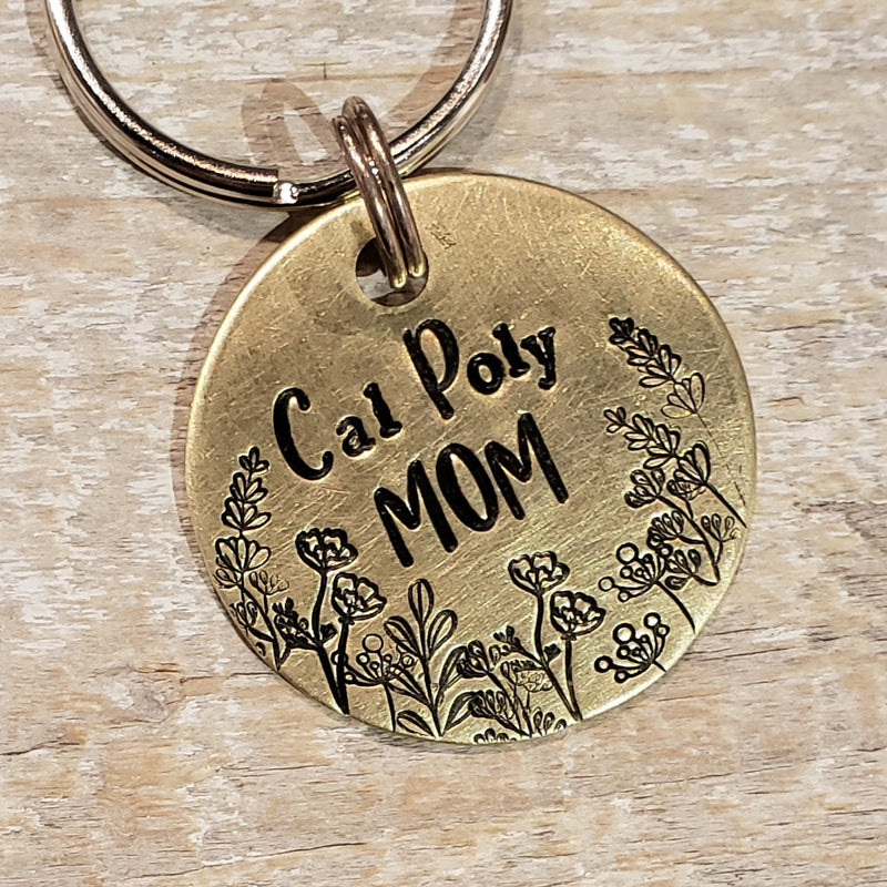 Cal Poly Mom - Hand Stamped Brass