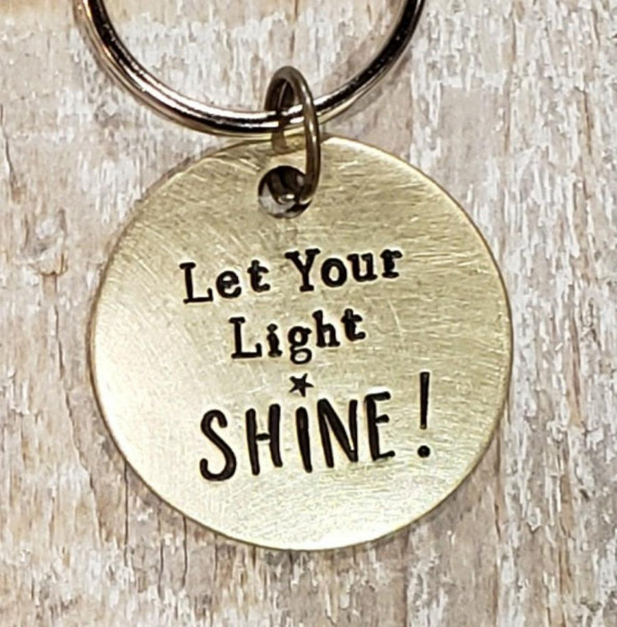 Let Your Light Shine!  Hand Stamped Brass