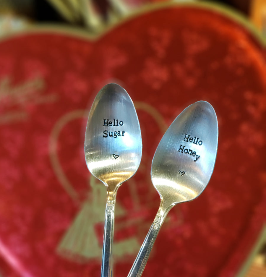 Hello Sugar, Hello Honey - Silver Plate Spoon Set