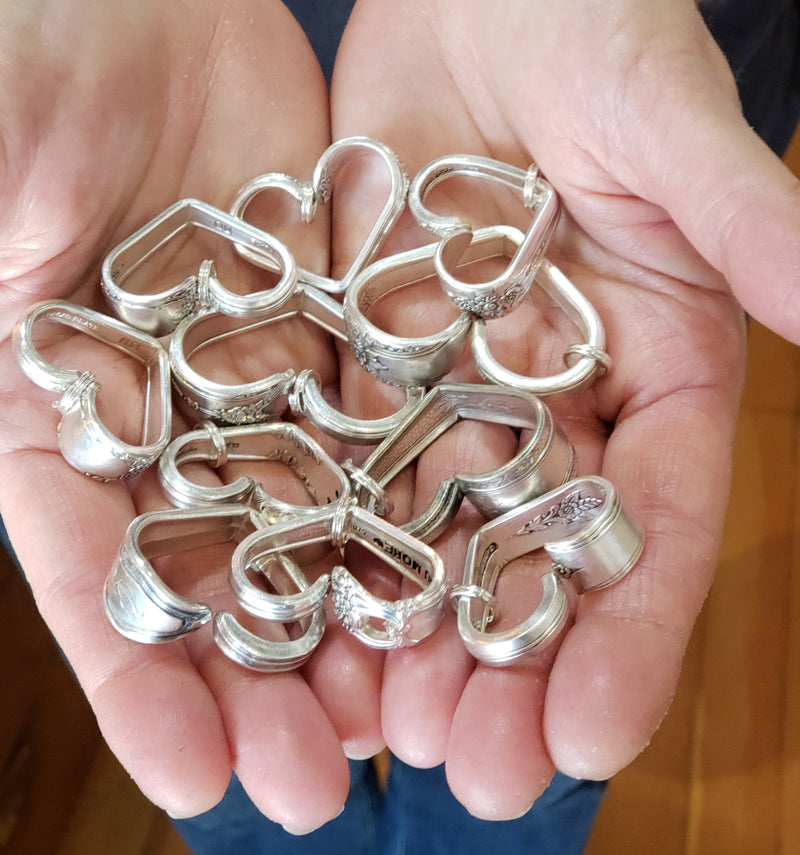 You Are Loved - Silver Plate Heart Necklace Hand Stamped