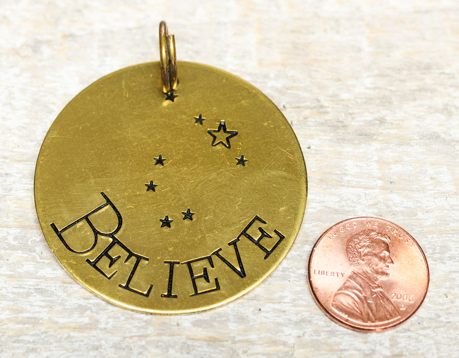 Believe - Hand Stamped Brass