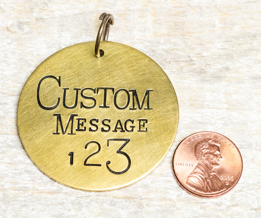 Customizable Phrase - Hand Stamped Brass