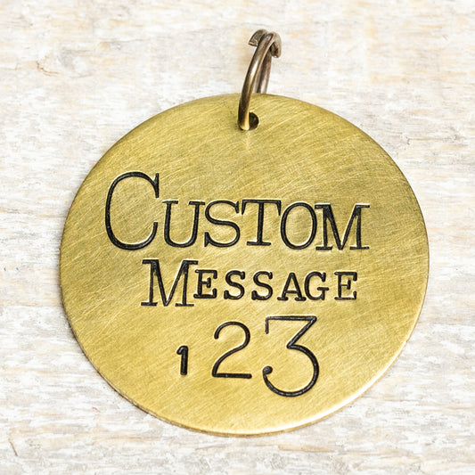 Customizable Phrase - Hand Stamped Brass