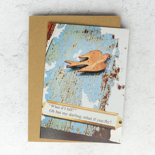 What if I fall? What if you fly?! Greeting Card