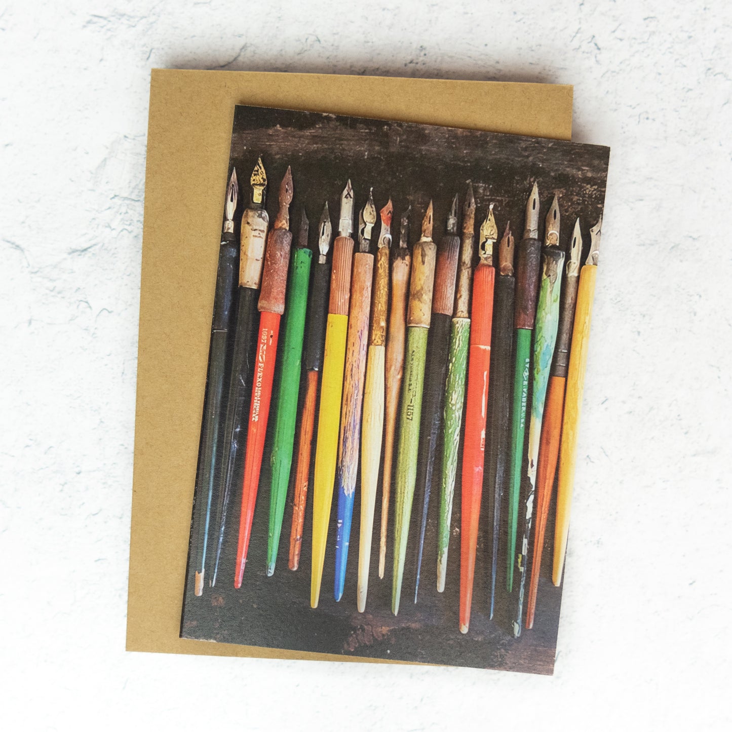Fountain Pens Texture Greeting Cards