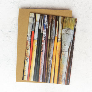 Paint Brushes Textures Greeting Cards