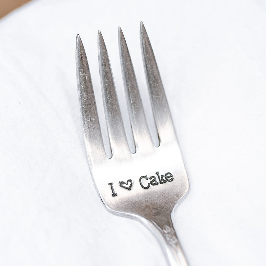 I Love Cake - Silver Plate Fork