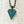 Load image into Gallery viewer, Chunky Blue Glitter Heart Necklace*
