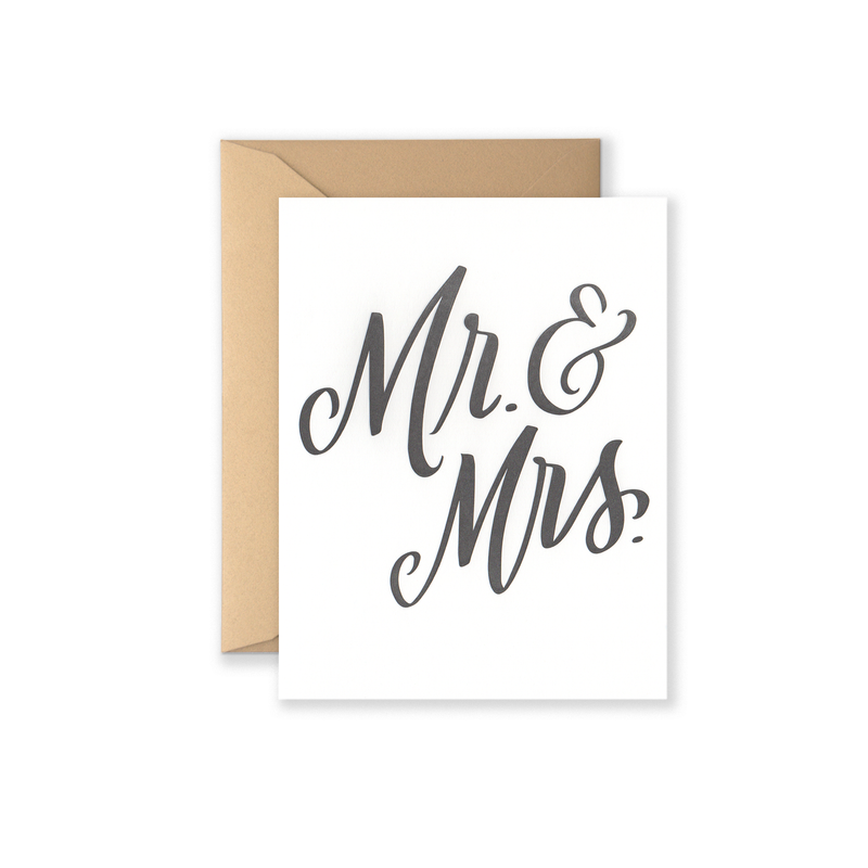 Mr. and Mrs. Wedding Card