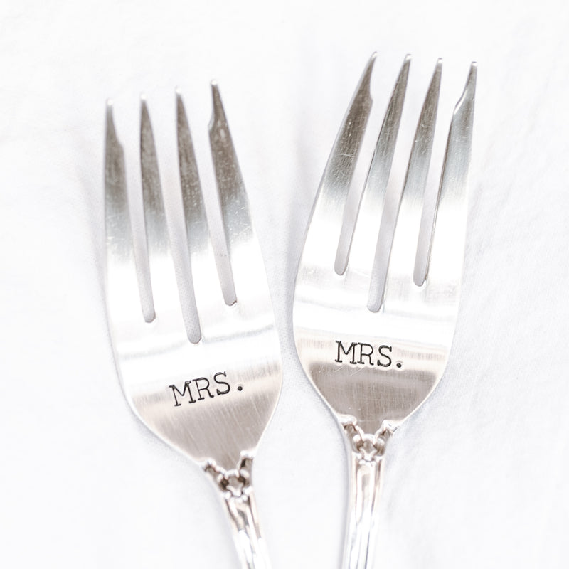 Mrs. & Mrs. Silver Plate Fork Set
