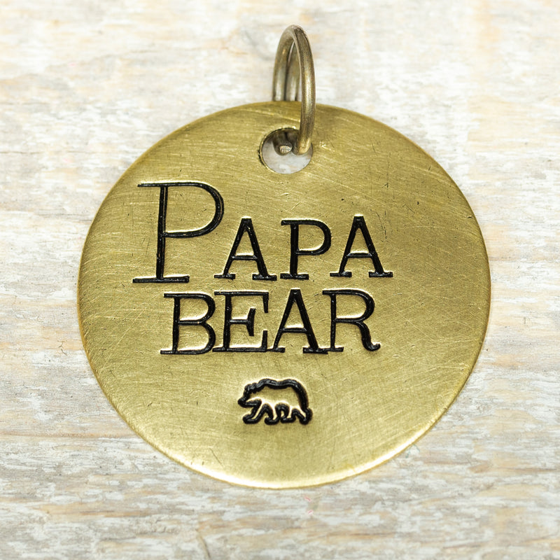 Papa Bear - Hand Stamped Brass
