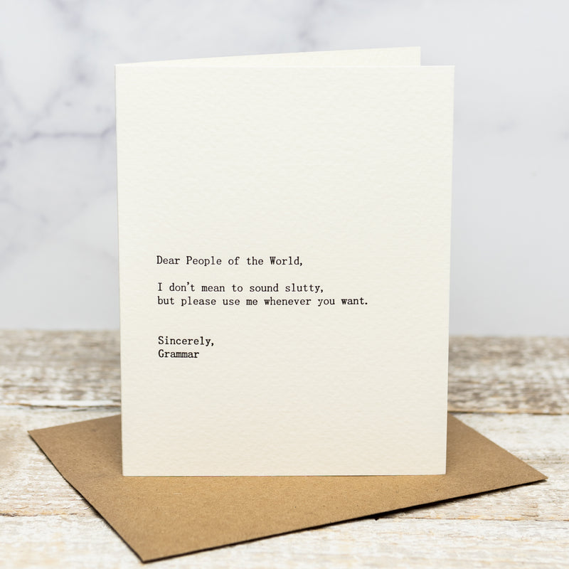 Dear People of the World - Greeting Card