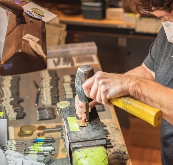 I'D RATHER BE READING Hand Stamped Brass Book Mark with Leather