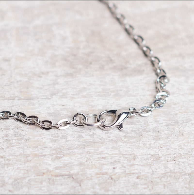 Love You to Pieces - Silver Plate Heart Necklace Hand Stamped