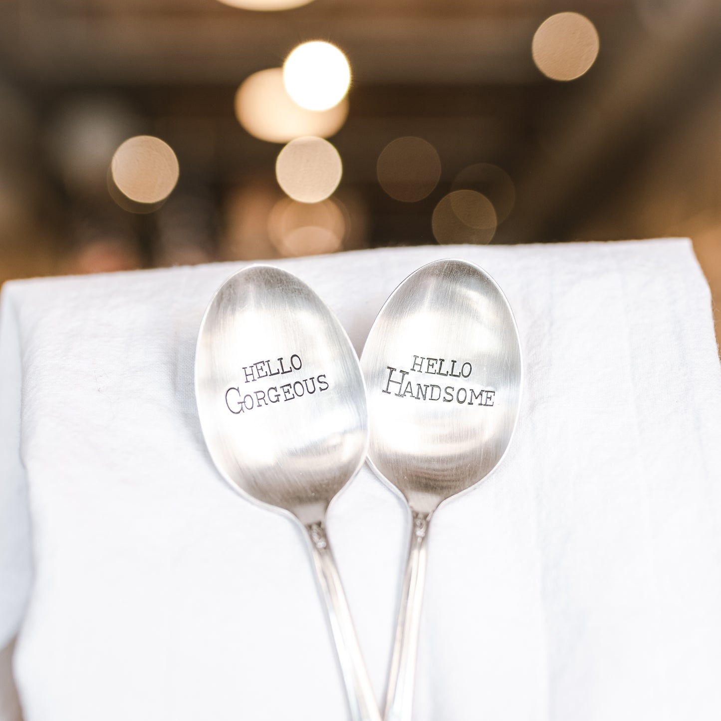 Hello Gorgeous, Hello Handsome - Silver Plate Spoon Set