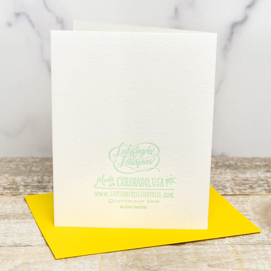MOM! Letterpress Mother's Day Card