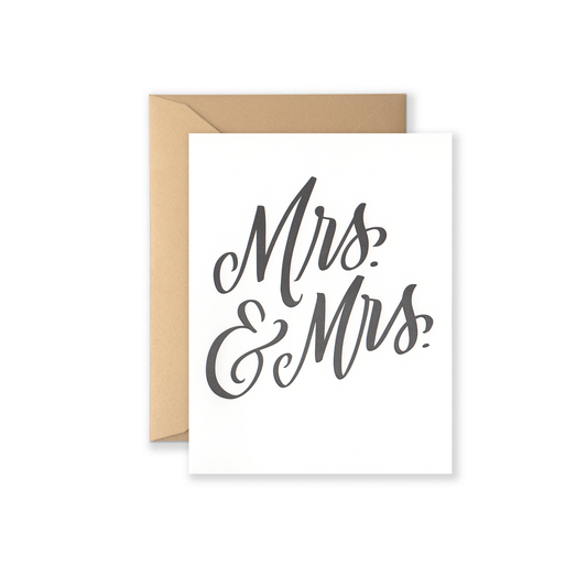 Mrs. and Mrs. Wedding Card
