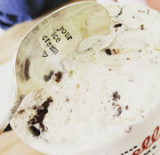 My Ice Cream / Your Ice Cream - Hand Stamped Silver Plate 