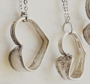 Silver Plate Heart hand stamped with YOU ARE LOVED inside - 