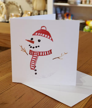 Snowman Holiday Gift Card 3"x 3"